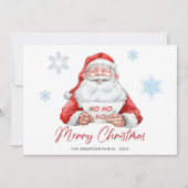 Funny Santa Claus Christmas Greeting Feiertagskarte (Vorderseite)