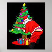 Funny Santa Claus Christmas Tree Underwear Thong G Poster (Vorne)