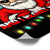 Funny Santa Claus Christmas Xmas For Men Women Boy Poster (Ecke)