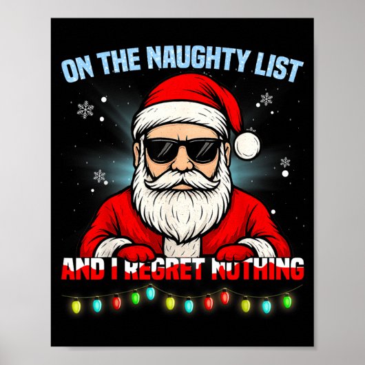 Funny Santa Claus Christmas Xmas For Men Women Boy Poster (Vorne)