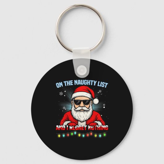 Funny Santa Claus Christmas Xmas For Men Women Boy Schlüsselanhänger (Vorderseite)