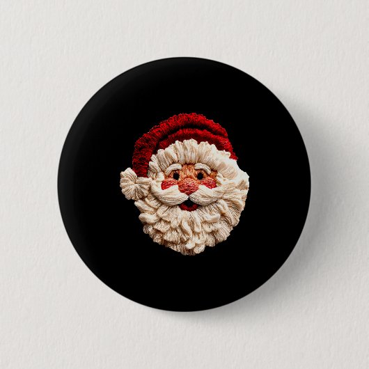 Funny Santa Claus Crochet Christmas Xmas Pajamas H Button (Vorderseite)