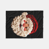 Funny Santa Claus Crochet Christmas Xmas Pajamas H Fleecedecke (Vorderseite (Horizontal))