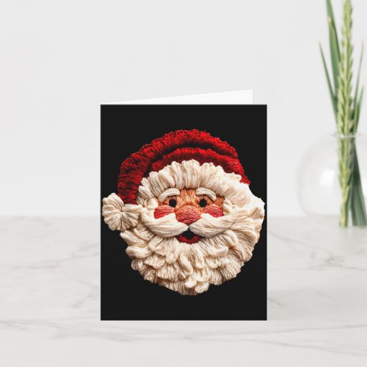 Funny Santa Claus Crochet Christmas Xmas Pajamas H Karte (Vorderseite)