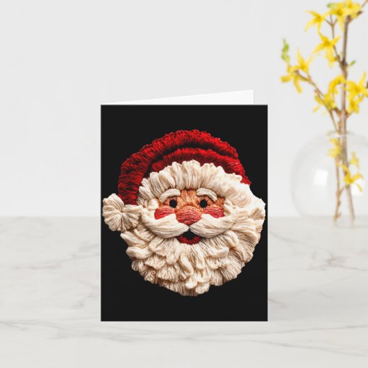 Funny Santa Claus Crochet Christmas Xmas Pajamas H Karte (Gelbe Blume)