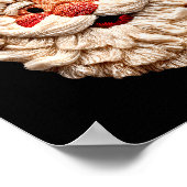 Funny Santa Claus Crochet Christmas Xmas Pajamas H Poster (Ecke)