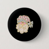 Funny Santa Claus Crochet Xmas Pajamas Holiday Chr Button (Vorderseite)