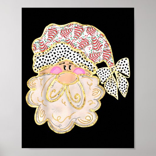 Funny Santa Claus Crochet Xmas Pajamas Holiday Chr Poster (Vorne)