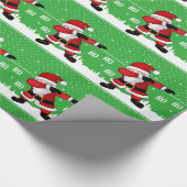 Funny Santa Claus Dabbing Geschenkpapier (Ecke)