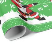 Funny Santa Claus Dabbing Geschenkpapier (Rolleneckpunkt)