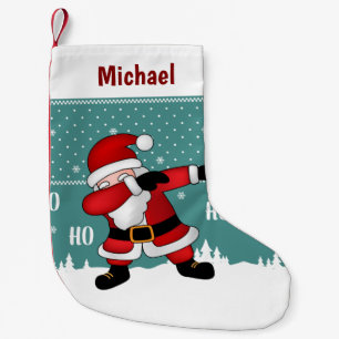 Funny Santa Claus Dabbing Kleiner Weihnachtsstrumpf