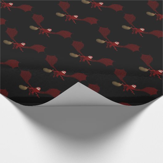 Funny Santa Claus Dragon Geschenkpapier (Ecke)
