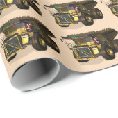 Funny Santa Claus Dump Truck Operator Geschenkpapier (Rolleneckpunkt)