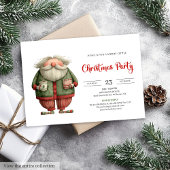Funny Santa Claus Editable Office Celebration Einladung