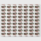 Funny Santa Claus Elephant Geschenkpapier (Flach)
