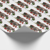 Funny Santa Claus Elephant Geschenkpapier (Ecke)