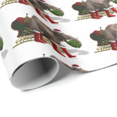 Funny Santa Claus Elephant Geschenkpapier (Rolleneckpunkt)