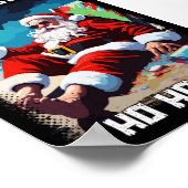 Funny Santa Claus Entspannen am Pop Kunst Poster (Ecke)