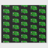 Funny Santa Claus fährt einen Citroen Typ H Van Tu Geschenkpapier (Flach)