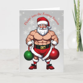 Funny Santa Claus Feiertagskarte