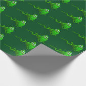 Funny Santa Claus Frog Geschenkpapier (Ecke)