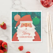 Funny Santa Claus | Frohe Weihnachtsfeier Serviette (Beispiel)
