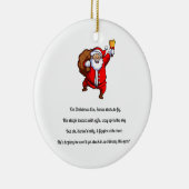 Funny Santa Claus Geem Keramik Ornament (Rechts)