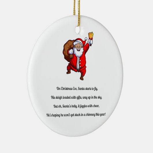 Funny Santa Claus Geem Keramik Ornament (Rechts)