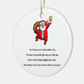 Funny Santa Claus Geem Keramik Ornament (Links)