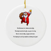 Funny Santa Claus Geem Keramik Ornament (Hinten)