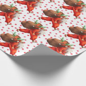 Funny Santa Claus Geschenkpapier (Ecke)