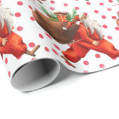 Funny Santa Claus Geschenkpapier (Rolleneckpunkt)