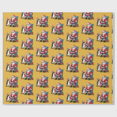 Funny Santa Claus Geschenkpapier (Flach)