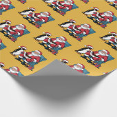 Funny Santa Claus Geschenkpapier (Ecke)