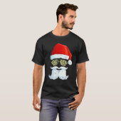Funny Santa Claus Gesicht Sonnenbrille Hat Bart Ca T-Shirt (Vorne ganz)