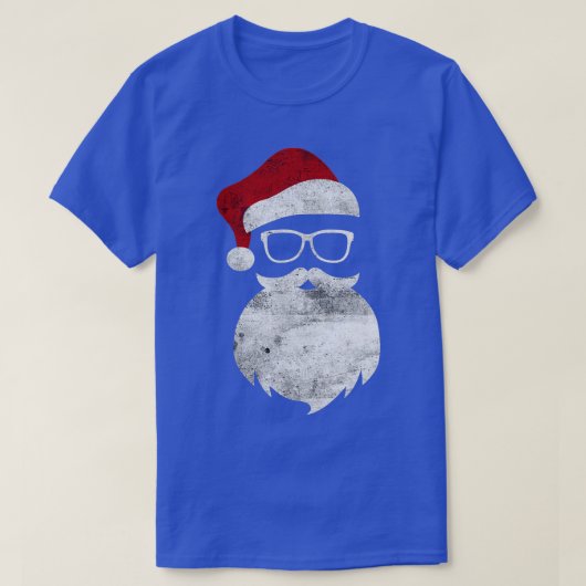 Funny Santa Claus Gesicht Sonnenbrille mit 2 T-Shirt (Design vorne)