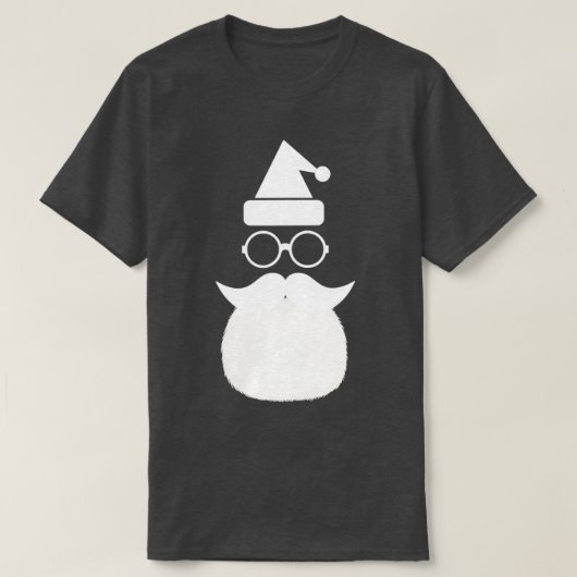 Funny Santa Claus Gesicht Sonnenbrille mit 6 T-Shirt (Design vorne)