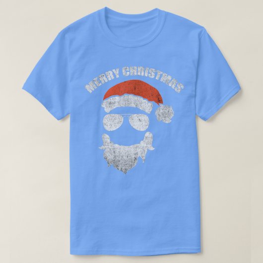 Funny Santa Claus Gesicht Sonnenbrille mit Hut Bea T-Shirt (Design vorne)