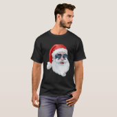 Funny Santa Claus Gesicht Sonnenbrille mit Hutbart T-Shirt (Vorne ganz)