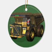 Funny Santa Claus Gigant Dump Truckfahrer Keramikornament (Links)