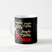 Funny Santa Claus Gitarre spielen Kaffeetasse (Vorderseite Links)