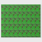 Funny Santa Claus Green Dragon Geschenkpapier (Flach)