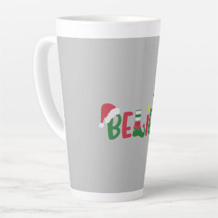 Funny Santa Claus Hat glaubt Snowflakes Weihnachte Milchtasse