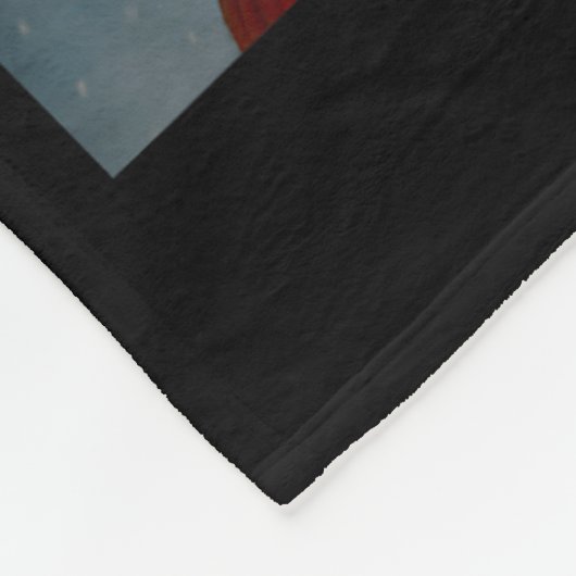 Funny Santa Claus Heart And Peace Sign Retro Chris Fleecedecke (Ecke)