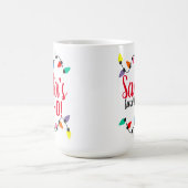 Funny Santa Claus Helper Xmas String Lights Kaffeetasse (Mittel)
