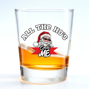 Funny Santa Claus Ho Ho Ho Dirty Joke Weihnachten Schnapsglas