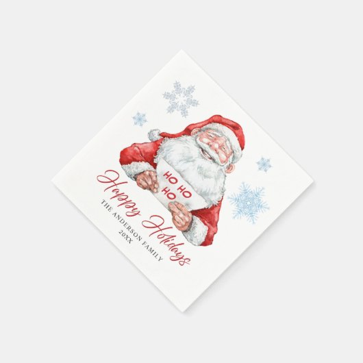 Funny Santa Claus Ho Ho Ho Holiday Weihnachts-Part Serviette (Ecke)