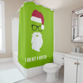 FUNNY SANTA CLAUS - ICH BIN KEIN HIPSTER DUSCHVORHANG (Beispiel)