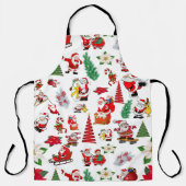 Funny Santa Claus Illustration Schürze (Vorderseite)