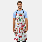 Funny Santa Claus Illustration Schürze (Getragen)